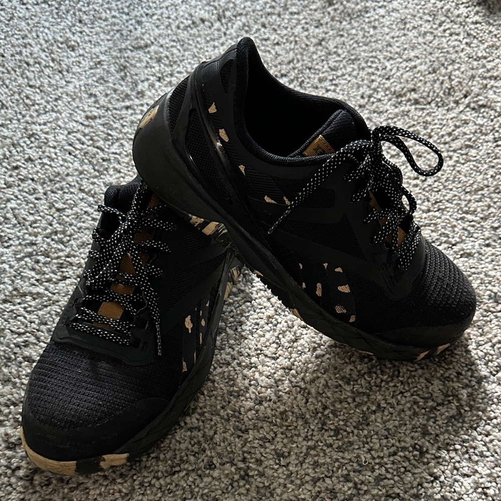 Reebok Black and Tan Women's Sneakers